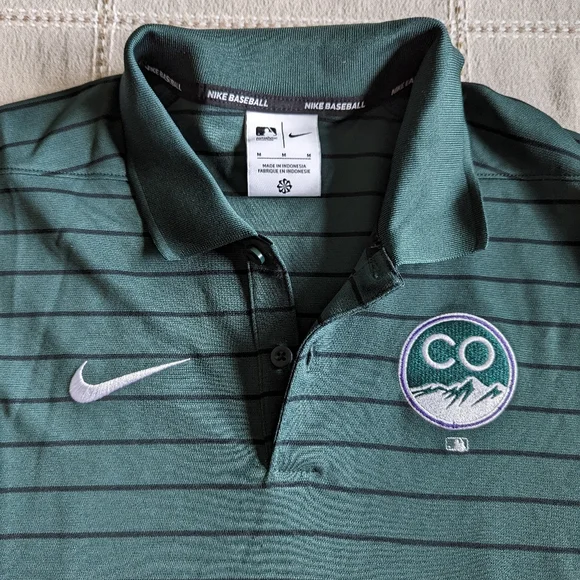 MLB Colorado Rockies City Connect Polo - Medium Green Nike - Picture 3 of 5
